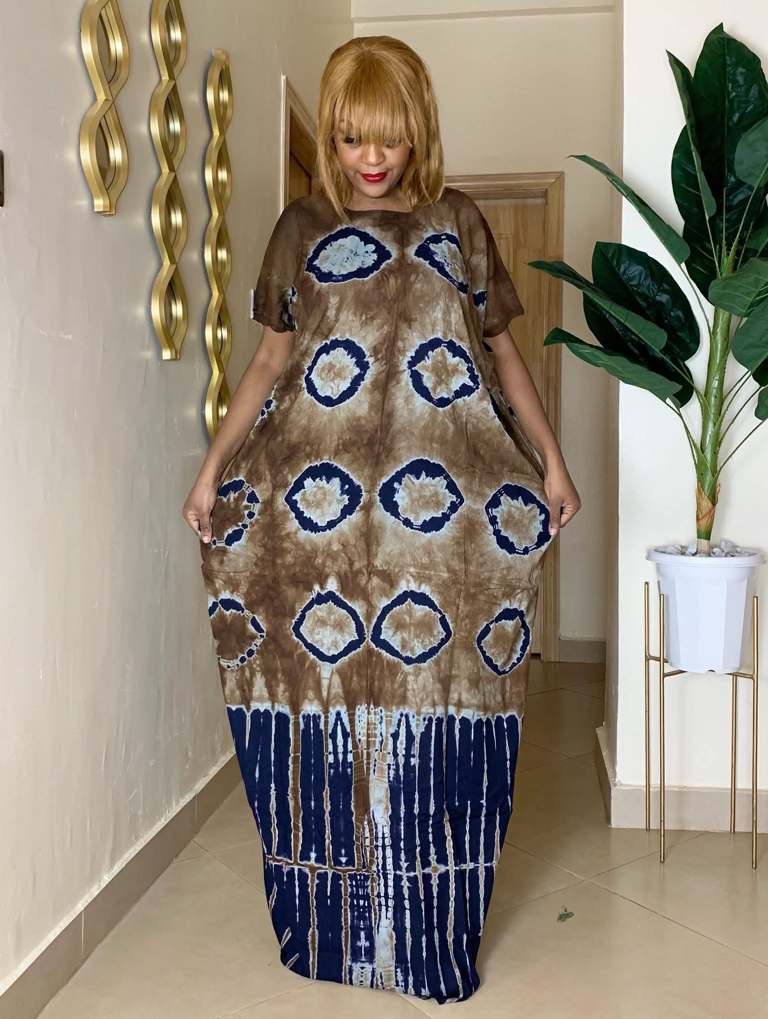 Tie and dye Deras with mtandio image 9